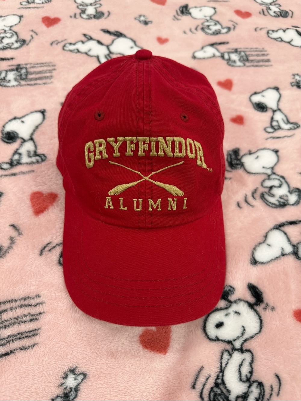 Warner Bros. Gryffindor Red Baseball Hat with Gold Embroidery